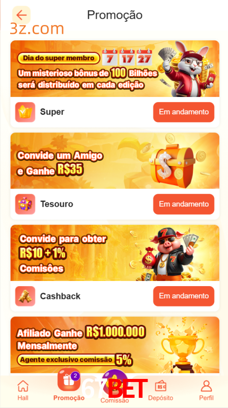 Bônus e Promoções